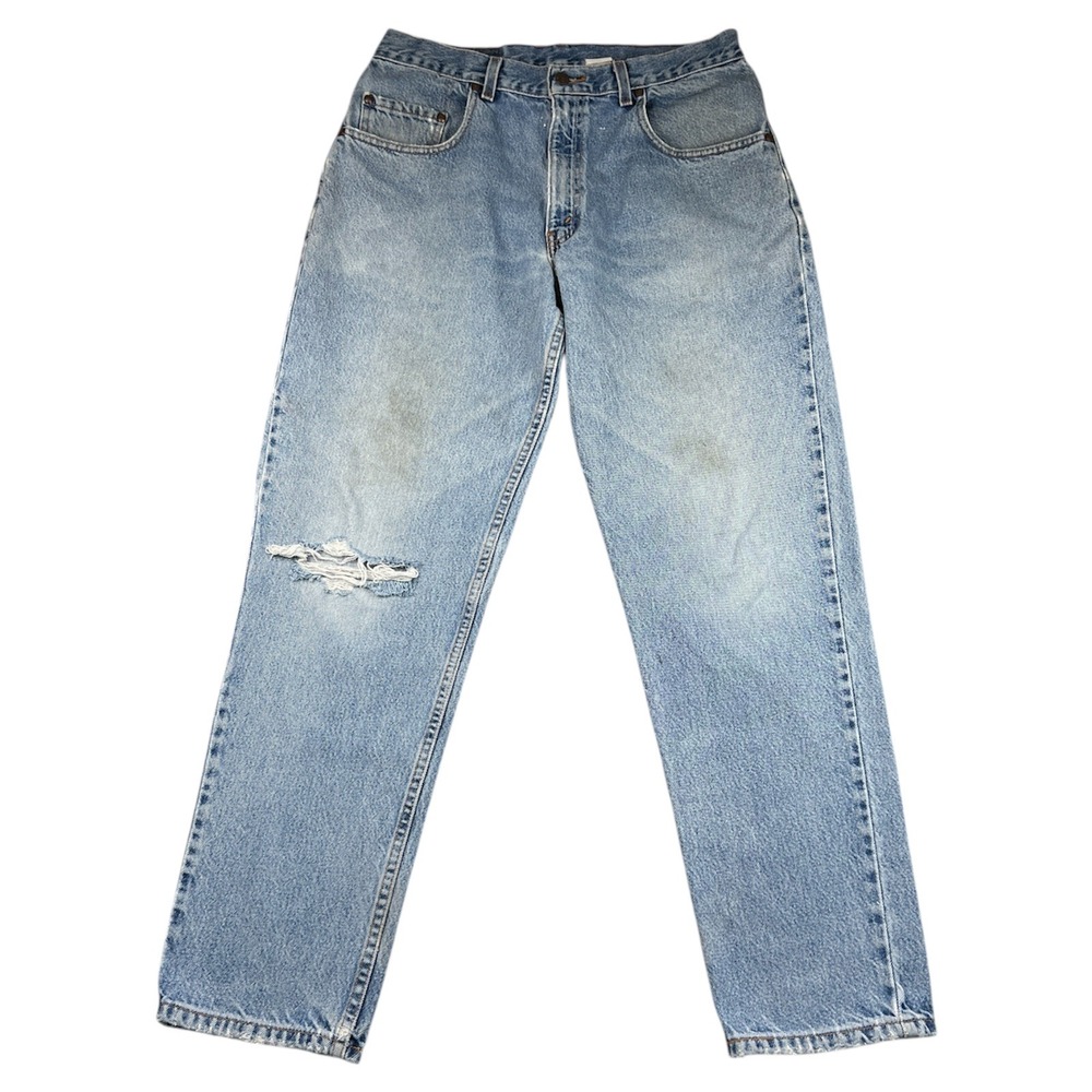 Levi's 545 Loose Fit Jeans Mens‎ *32x32* Light Wash Denim Ripped Knee Casual 90s